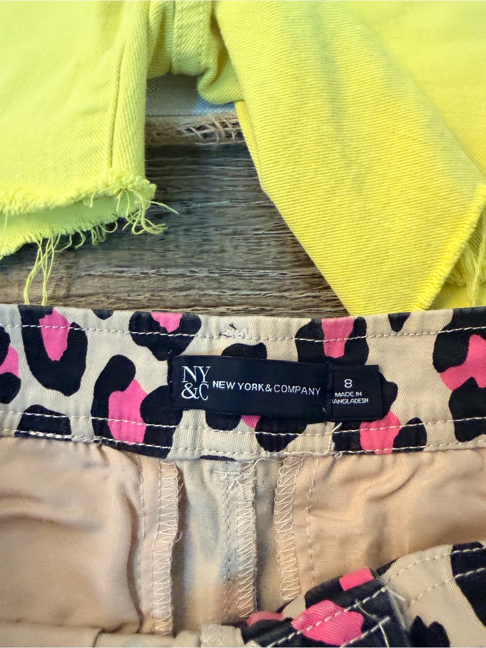 Mixed Women’s Shorts Bundle - Bright Yellow, Leopard & Palm Print - Picture 2 of 7